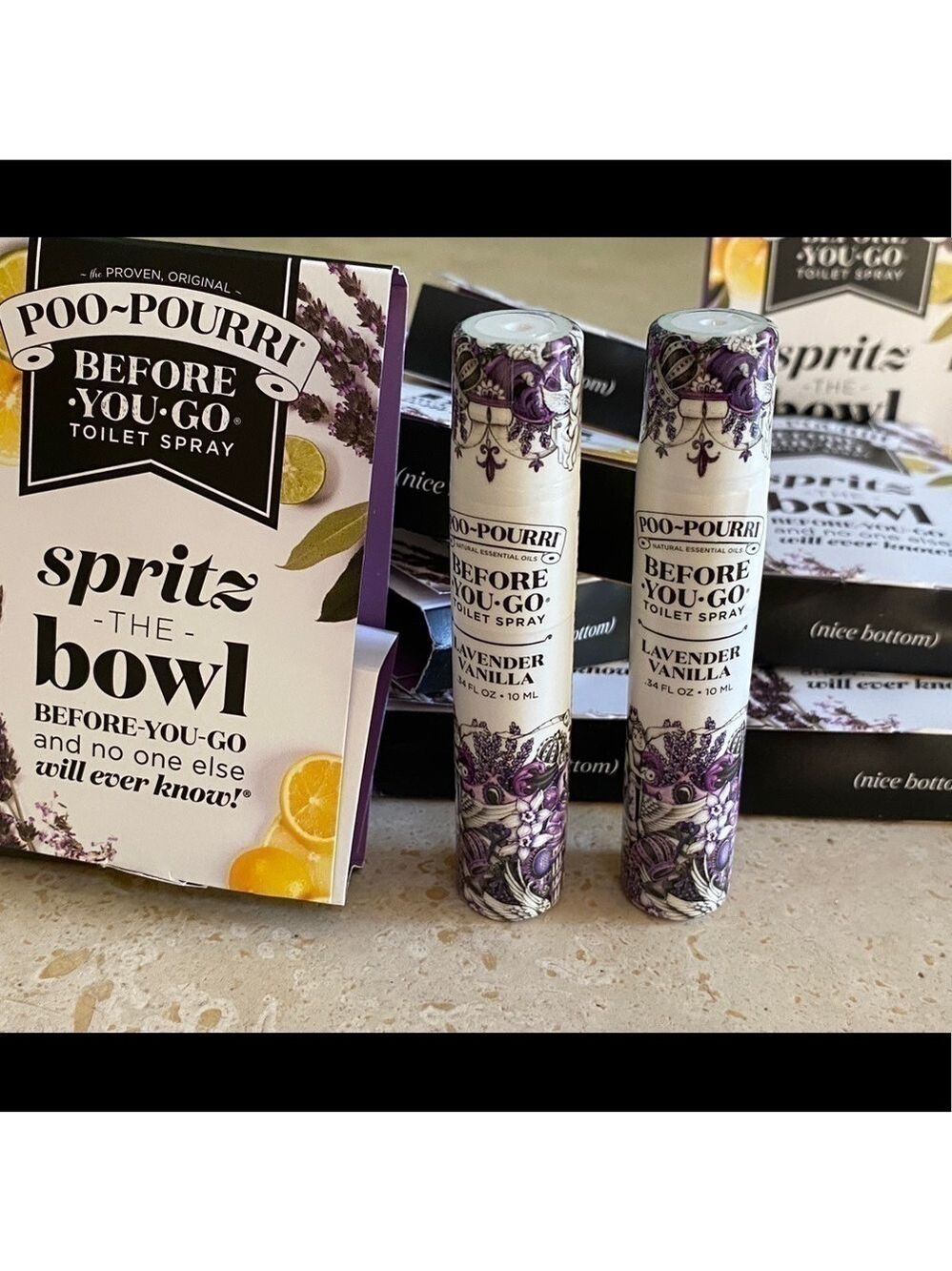 12 Poo-Pourri Before-you-go Toilet Spray 10ml Bottle Lavender Vanilla